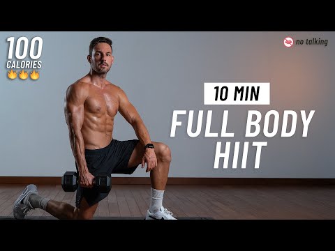 10 Min Full Body HIIT Workout With Weights - At Home