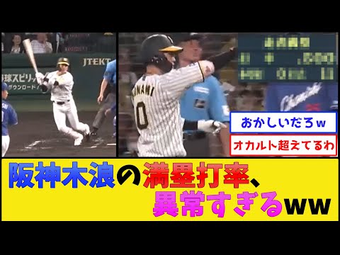 阪神・木浪の満塁打率、異常すぎるwww【阪神タイガース】【プロ野球なんJ 2ch プロ野球反応集】