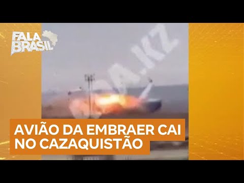 Avião fabricado pela Embraer explode e cai com 67 pessoas no Cazaquistão