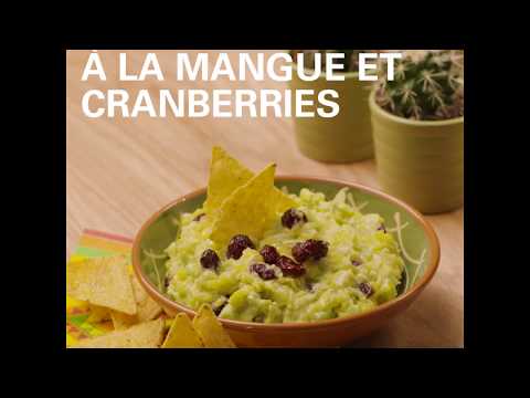 Guacamole à la mangue et cranberries
