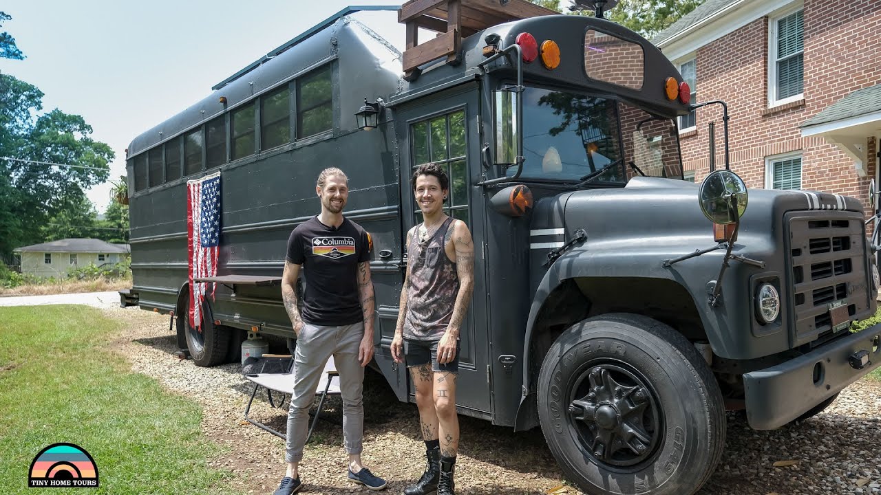 DIY Raised Roof School Bus Tiny House Conversion