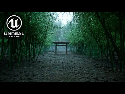 UE5 Realistic Japan Bamboo Forest Path
