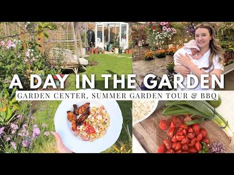 A DAY IN MY COTTAGE STYLE GARDEN 🐝🌸  sunny summer days, fresh salad recipe & garden tour