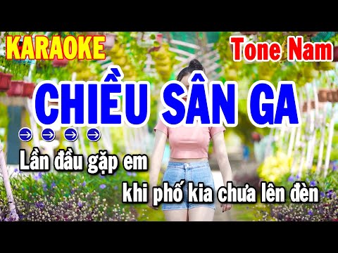 Karaoke Chiều Sân Ga Tone Nam Nhạc Sống Mới Dễ Ca | Thanh Hải