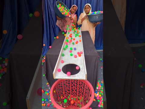 Multi colour Family Ball roll Challenge - 4 #shorts #challange