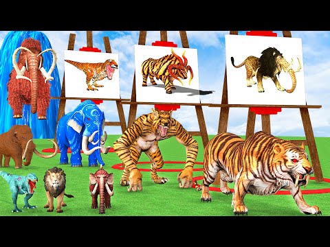 Choose The Right Animal Image With Elephant Cow Tiger Hippo Buffalo 5 Time Challenge Long Slide