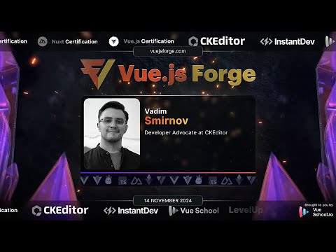Vue.js Forge 2024: Vadim Smirnov - Intro to Build a Google Docs clone with CKEditor 5 and Vue.js