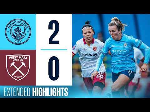 EXTENDED HIGHLIGHTS | MAN CITY 2-0 WEST HAM | City’s unbeaten start continues against West Ham | WSL