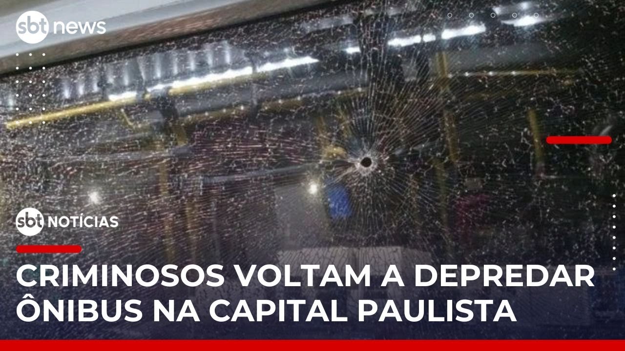 Ataques a ônibus: mais quatro coletivos são vandalizados em São Paulo | #SBTNoticias