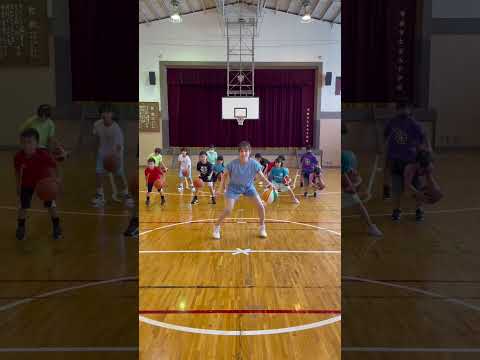 子供たちの最後のポーズ可愛すぎる🥺💓 #バスケ女子 #basketball #handling #ドリブル #バスケ #コラボ #小学生#ミニバス#SBS#音ハメドリブル