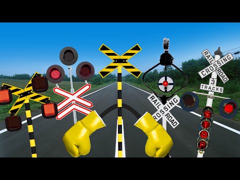 【踏切アニメ】あまりにも変なふみきりカンカン大特集😂😂😂The Strange Railroad Crossing  moving aroud