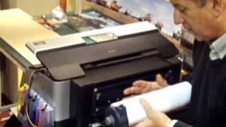 Roll Printing Desktop A3+ Printers 13" Gloss / Satin / Canvas roll - YouTube