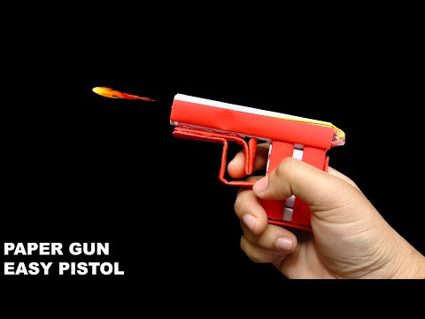 Paper Pistol Gun that shoots | How to Make a Paper Pistol working Gun making at home paper