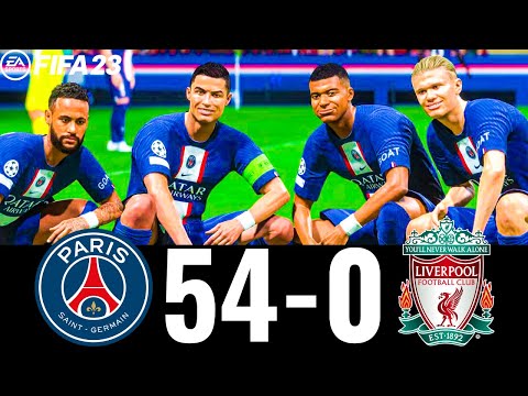 FIFA 23 - MESSI, RONALDO, MBAPPE, NEYMAR, ALL STARS | PSG 54-0 LIVERPOOL FC | UCL FINAL