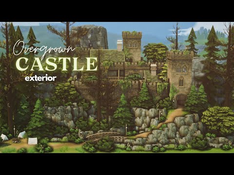 Overgrown Castle - Exterior 🌲  | The Sims 4 | Speed Build with Ambience Sounds