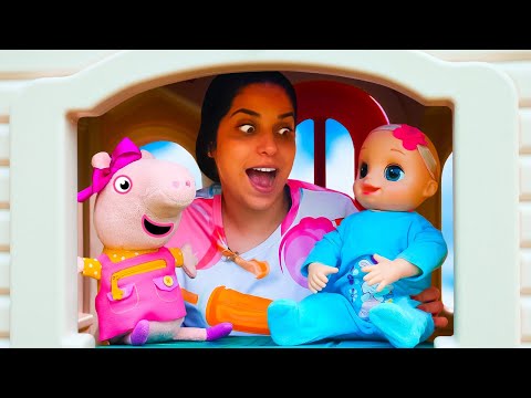 Baby Alive et Peppa Pig trouvent une grande maison 🏠 Jeux avec jouets pour enfants