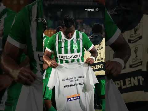 Alfredo Morelos anotó gol y sacó una camiseta que decía “Córdoba, estamos contigo. Mucha fuerza”