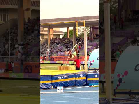 Pole vault National Inter state athletics championship2024 #motivation #reels #cricket #jump