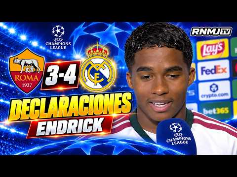 ENDRICK | Declaraciones HOY post Roma 3-4 Real Madrid (14/10/2026)