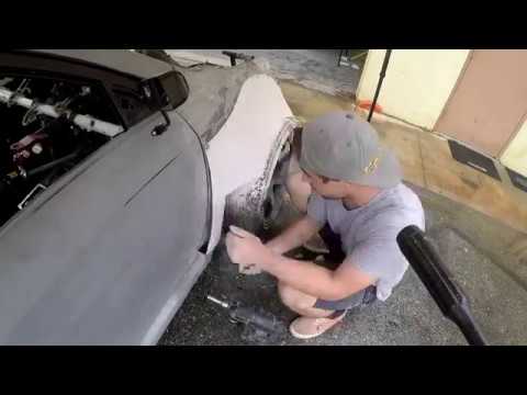 Front Fender Flare Plugs Matching - DIY Widebody Scion tC Drift Car | EP39