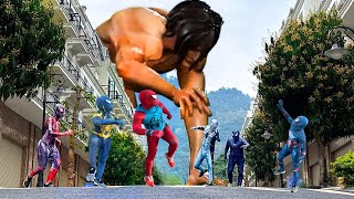 What If 6 Spider-Man Bros In 1 House || ??? Hey Everyone, Titan War !! Fight the Giant Titan !!