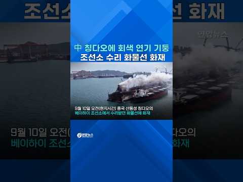 中 <strong>칭다오</strong> 조선소 화물선 화재…25명 사망 #shorts