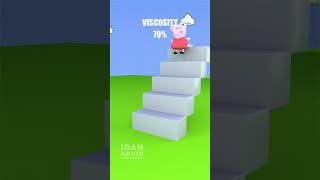 Peppa Pig Viscosity Tests #PeppaPig #peppapig #animation #satisfying #simulation