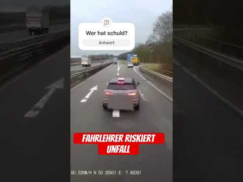Fahrschule bremst LKW aus. #dashcam #germany #lkwfahrer #lkw #dashcamvideos #germantruckdriver