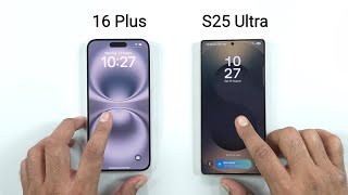 iPhone 16 Plus vs Samsung S25 Ultra - SPEED TEST