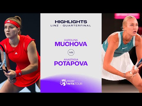 Karolina Muchova vs. Anastasia Potapova | Linz Quarterfinal | WTA Match Highlights