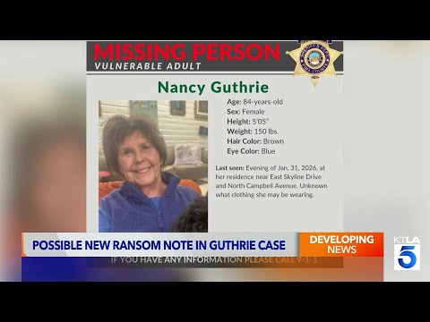 Authorities investigate new ransom note in <strong>Nancy</strong> Guthrie case