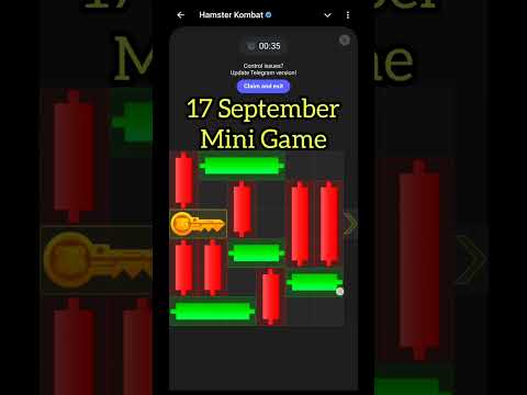 Hamster Kombat Mini Game 17 September | Mini Game 17 September Hamster Game|Hamster Kombat Mini Game