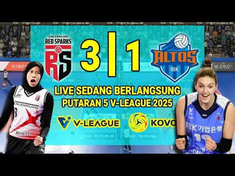 🔴 LIVE LANGSUNG ◆ RED SPARKS VS IBK ALTOS ◆ MATCH OF ROUND 5 ◆ KOREA V-LEAGUE 2025 ◆ Ilustrasi Vidio