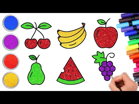 ✏️How to Draw Easy Fruits 🍌 | फल Kaise Banate Hain | Step by Step Drawing for Kids@ChikiArtHindi