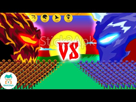 🔥❄️ELEMENTAL BATTLE: Lava vs Ice Giant Super STICK FIGURE | Stick War Legacy Mod | Stick3Apk