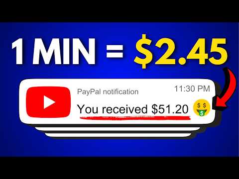 Get Paid $2.45 🤑 Every Min Watching YouTube Videos