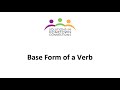 Understanding Base Form of Verbs