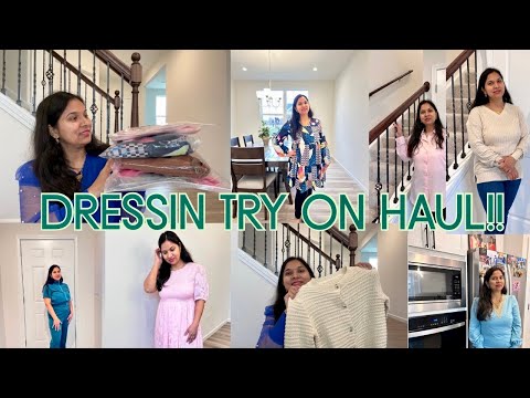 🎀DRESSIN TRY ON HAUL🎀WINTER & FALL DRESSIN CLOTHES COLLECTION/INDIAN MOM VLOGGER IN USA,DRESSIN HAUL