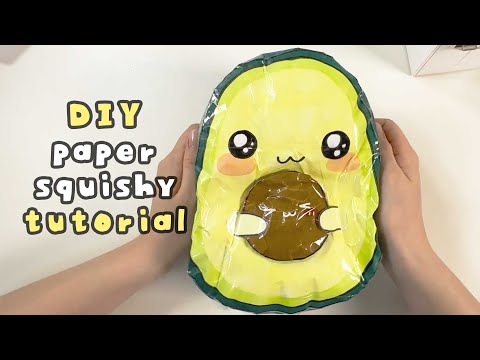 How to make a DIY Avocado Squishy❤ easy tutorial l ASMR l No music