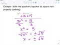 Solving Quadratic Equations and Square Roots
