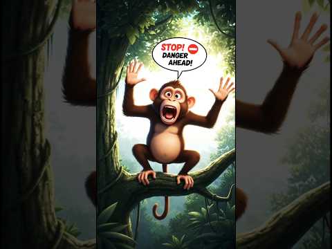 the monkey saved the bus and people 😭 #ai #shorts #monkey