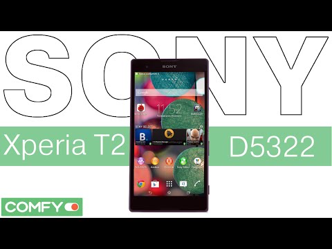 (RUSSIAN) Видеодемонстрация смартфона Sony Xperia T2 Ultra DS D5322 Purple от Comfy