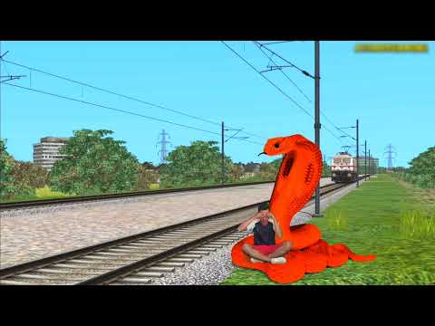 Crazy Anaconda stops the train and escapes in Indian train simulator