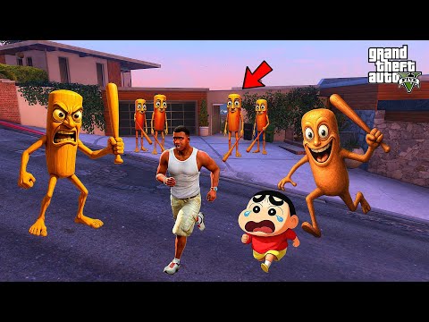 Tung Tung tung Sahur Try to Kill Shinchan & Franklin in GTA 5