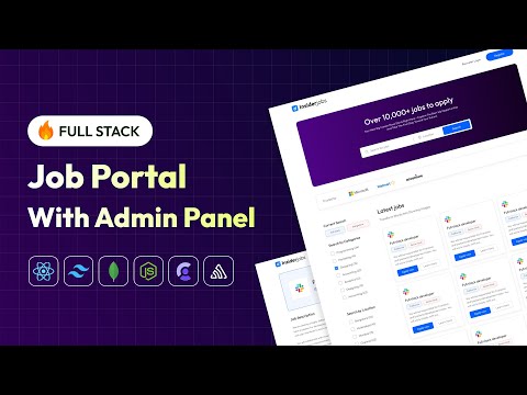 Build Full Stack Job Portal App with React js, Express js. Node js, Clerk Auth and Sentry 2024