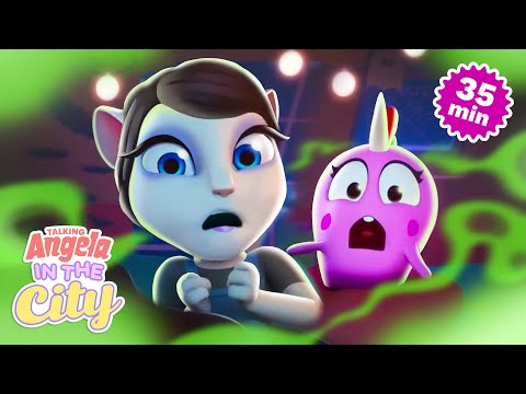 Spooky Halloween Vibes 👻🍬 Talking Angela: In The City Cartoon Compilation