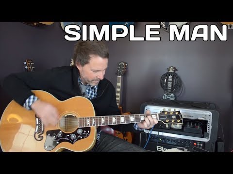 Simple Man Guitar Lesson - Acoustic Guitar - How To Play ...