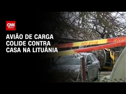 Avião de carga colide contra casa na Lituânia | CNN NOVO DIA