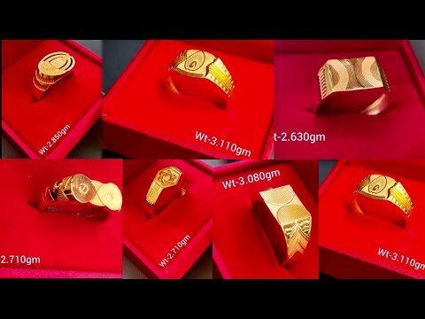 Latest men's gold rings with weight