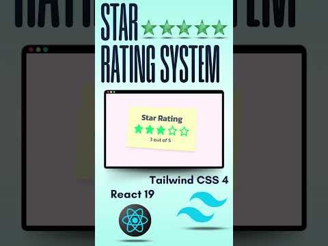 ReactJS & Tailwind CSS 4: Star Rating System #shorts